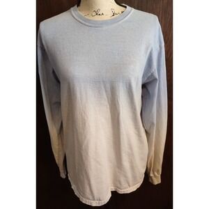 Ron Jon Womens Medium Surf Shop Fort Meyers Ombre Long Sleeve T Shirt Tee Crop